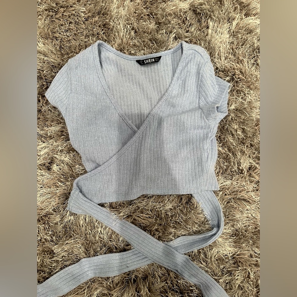 Shein tie wrap crop top